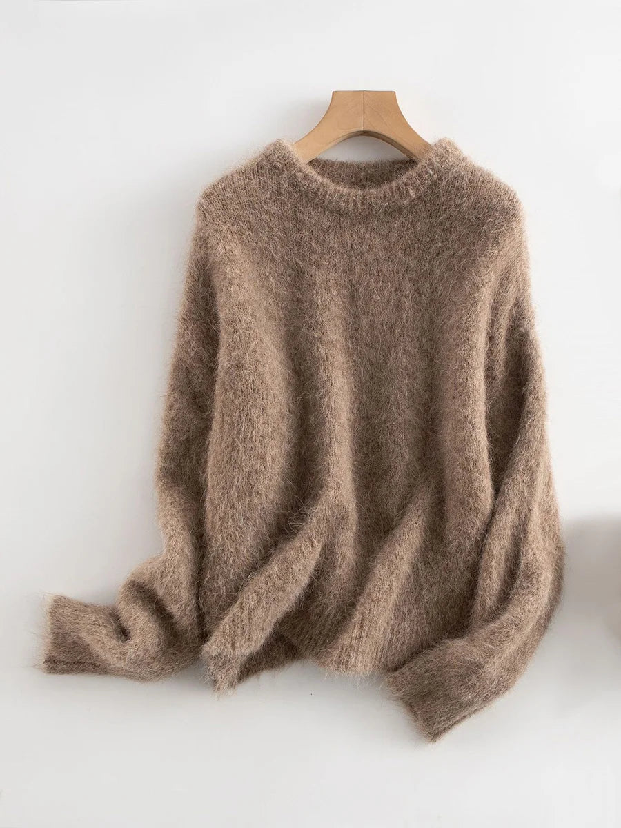 Women’s Warm Alpaca Sweater – Soft Knit Pullover for Fall & Winter