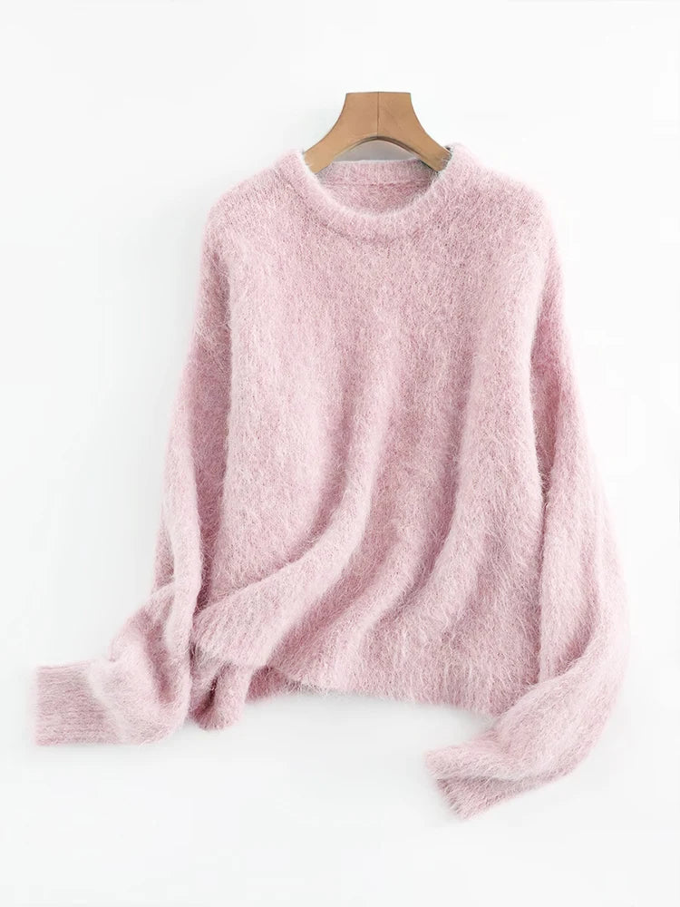 Women’s Warm Alpaca Sweater – Soft Knit Pullover for Fall & Winter