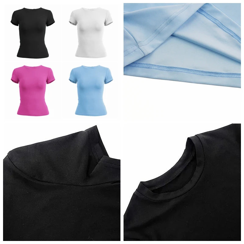 Women’s Slim Fit Short Sleeve T-Shirt – Casual Fitted Top