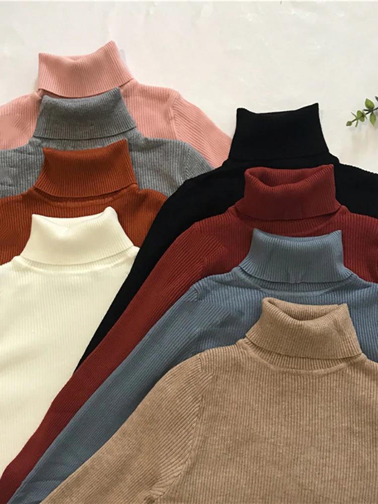 Women’s Turtleneck Sweater – Soft Warm Knit Pullover