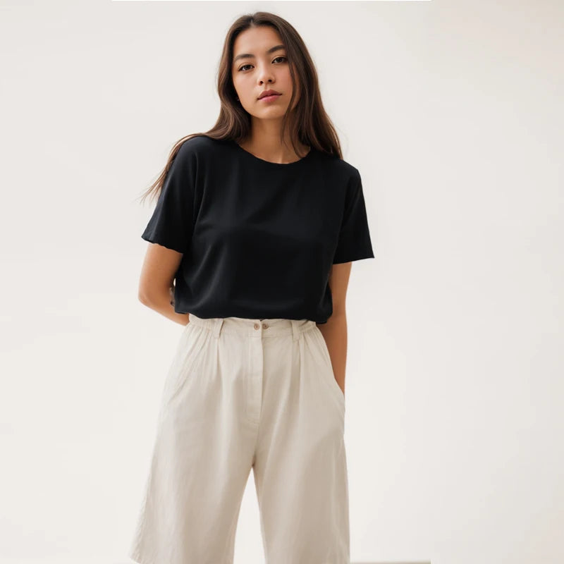 Women’s Cotton Short Sleeve T-Shirt – Soft Casual Everyday Top