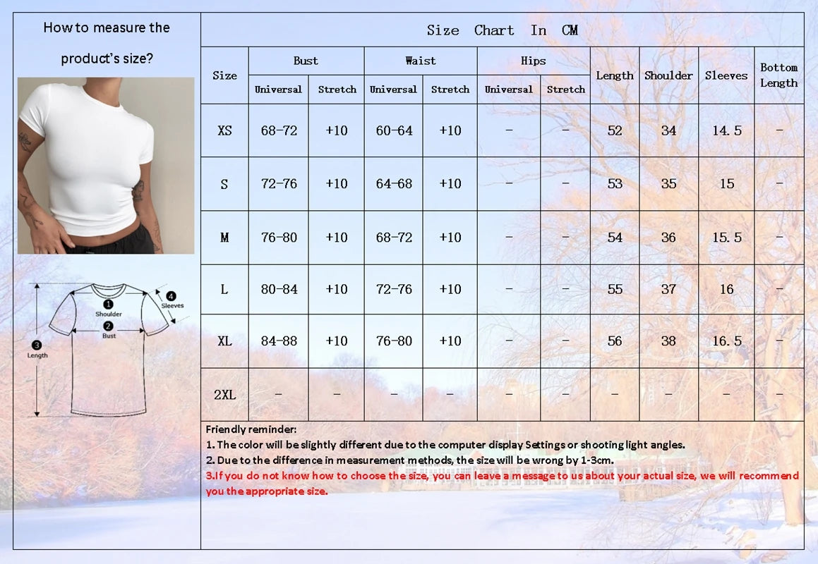 Women’s Slim Fit Short Sleeve T-Shirt – Casual Fitted Top