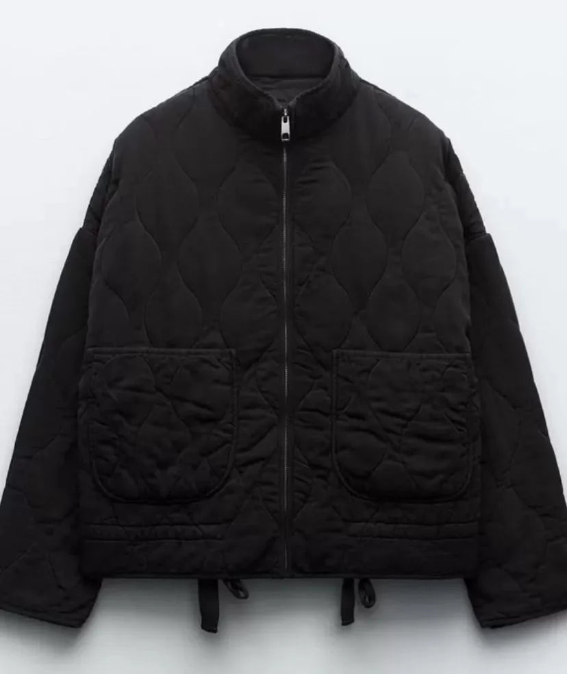 Women’s Polyester Puffer Jacket – Lightweight Warm Padded Coat