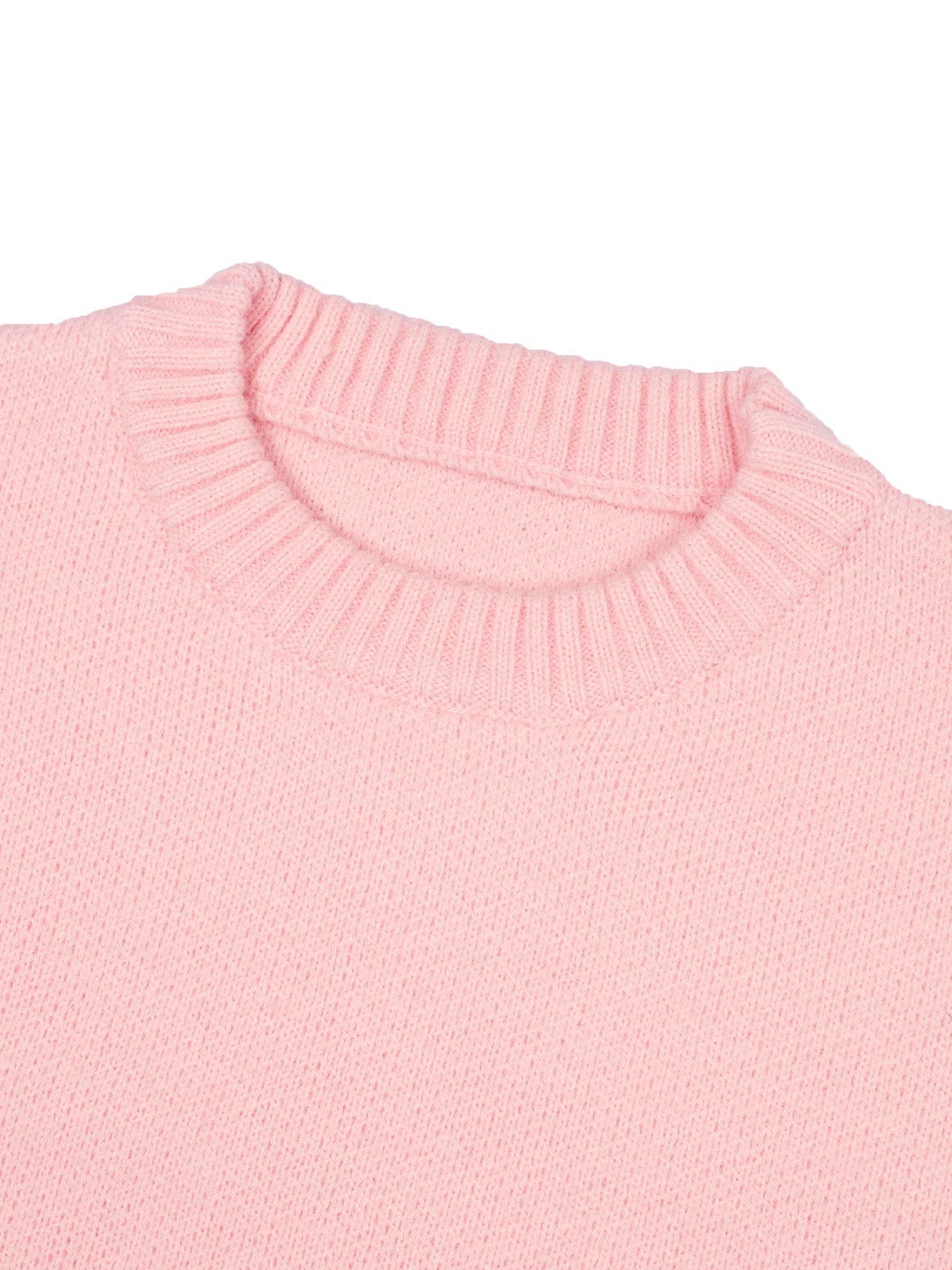 Women’s Oversized Pink Mock Neck Knit Sweater – Cozy Soft Pullover