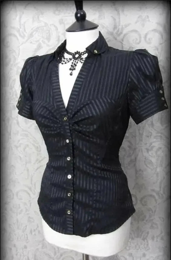 Women’s Y2K Vintage Slim Fit Top – Aesthetic Casual Fashion Shirt