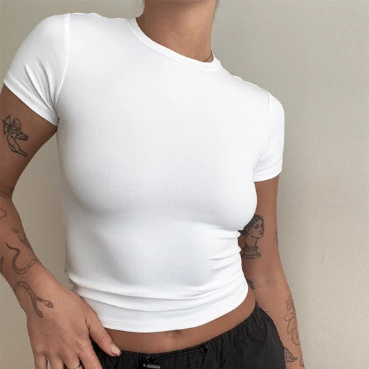 Women’s Slim Fit Short Sleeve T-Shirt – Casual Fitted Top