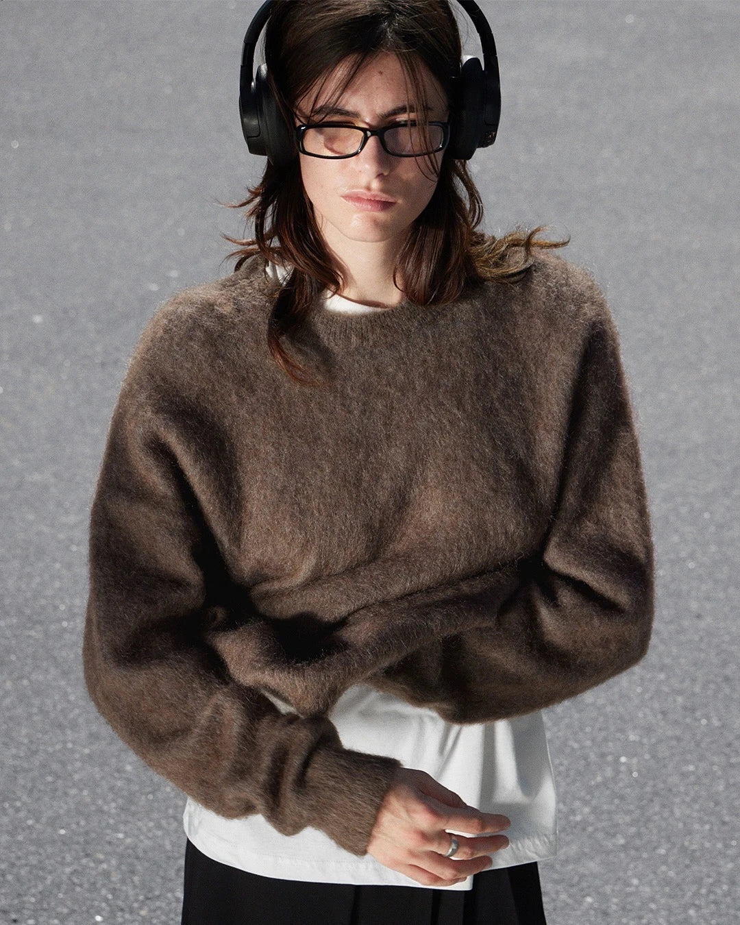 Women’s O Neck Knit Sweater – Basic Long Sleeve Pullover Top