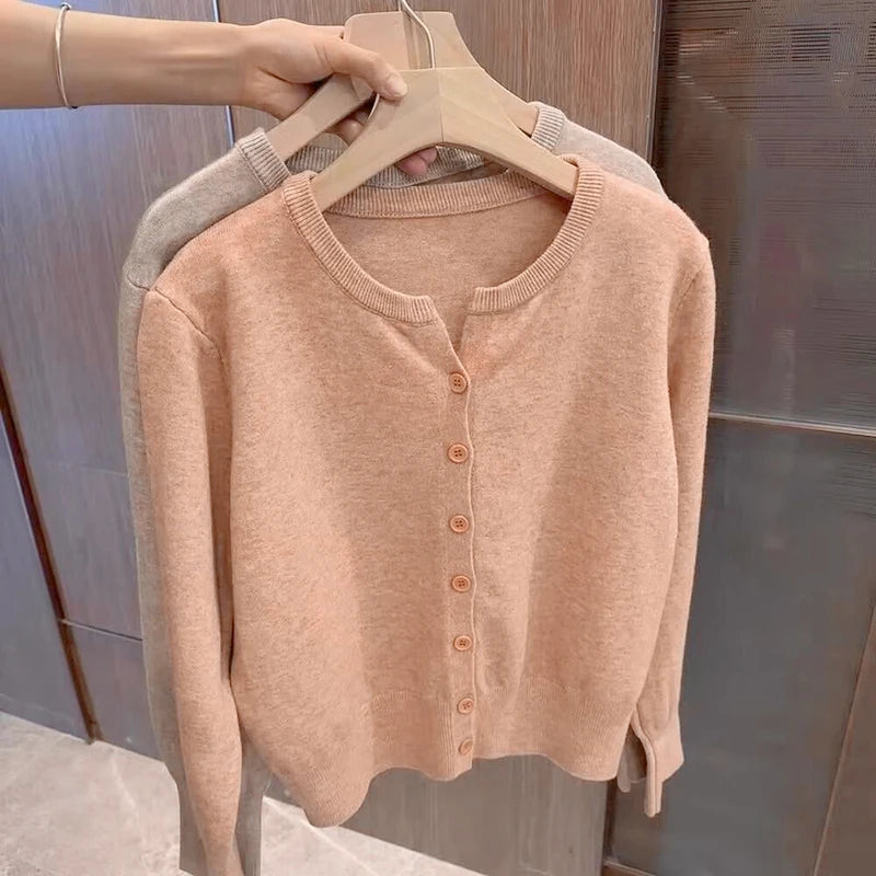 Women’s Cashmere Knit Sweater – Soft Fleece Loose Fit Short Pullover
