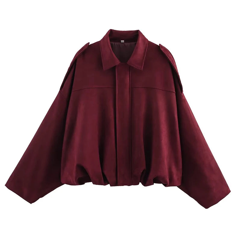 Women’s Fashion Bomber Jacket – Casual Lightweight Zip-Up Coat