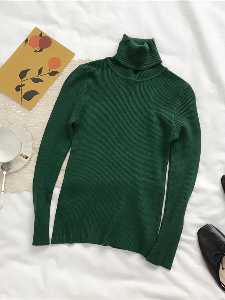 Women’s Turtleneck Sweater – Soft Warm Knit Pullover