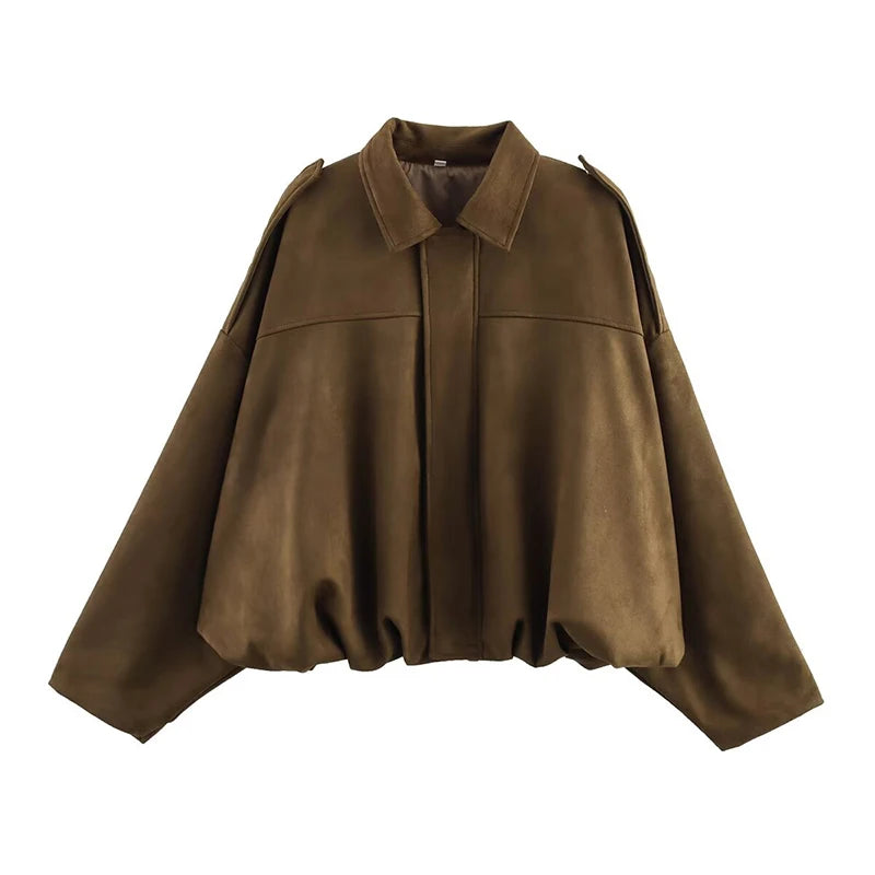 Women’s Fashion Bomber Jacket – Casual Lightweight Zip-Up Coat