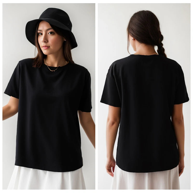 Women’s Cotton Short Sleeve T-Shirt – Soft Casual Everyday Top