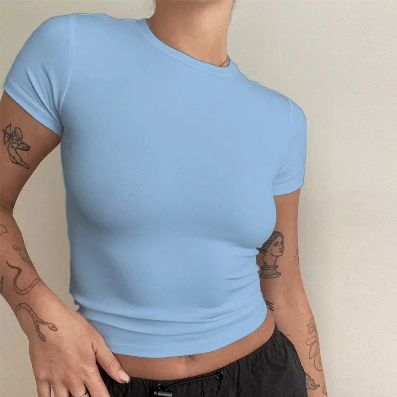 Women’s Slim Fit Short Sleeve T-Shirt – Casual Fitted Top