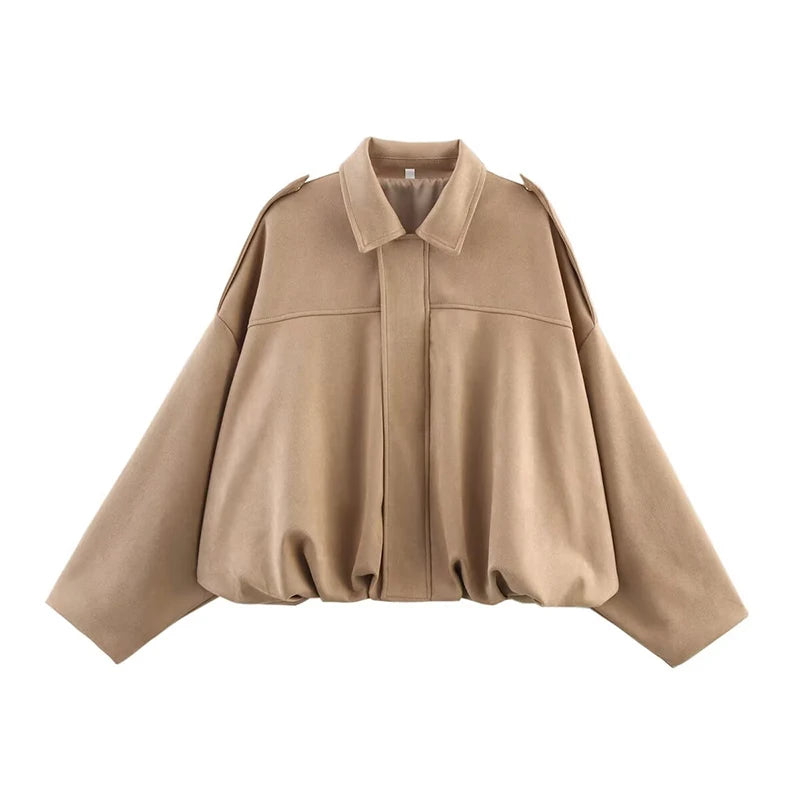 Women’s Fashion Bomber Jacket – Casual Lightweight Zip-Up Coat