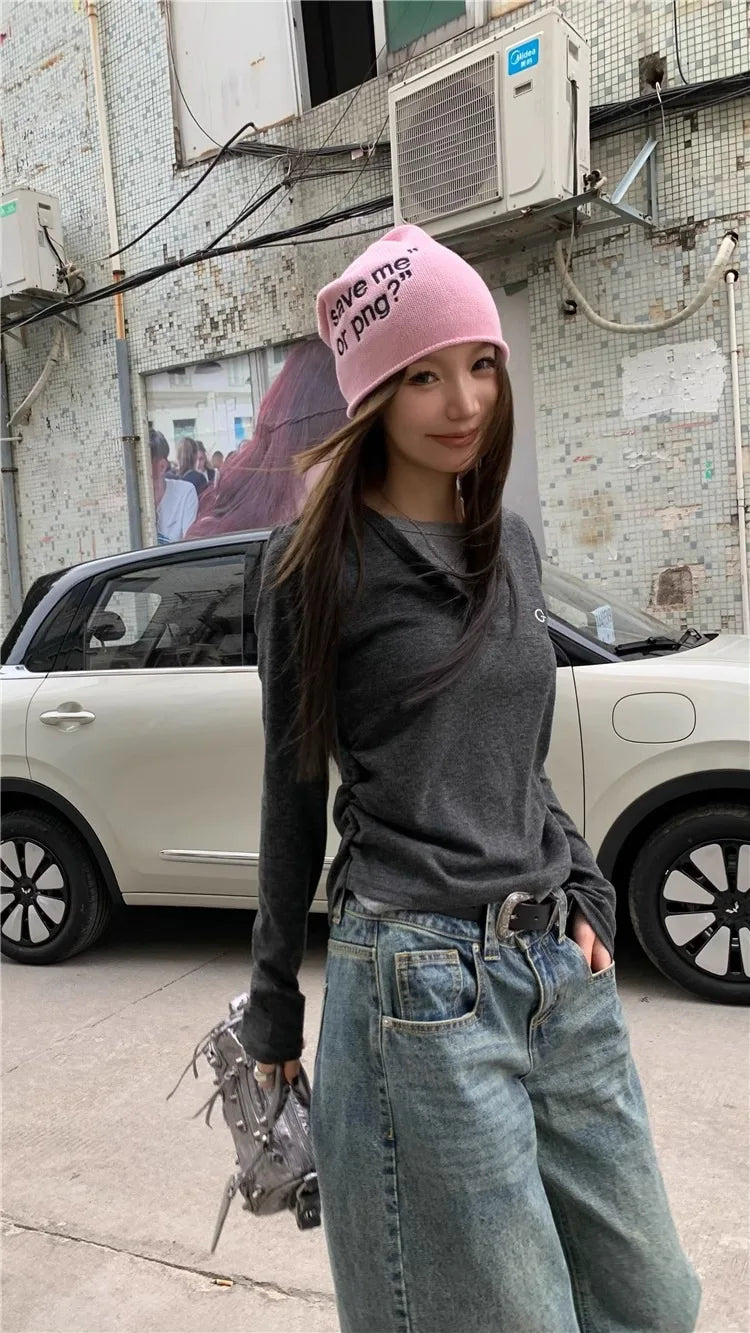 Women’s Long Sleeve Layered T-Shirt – Fake Two Piece Casual Top