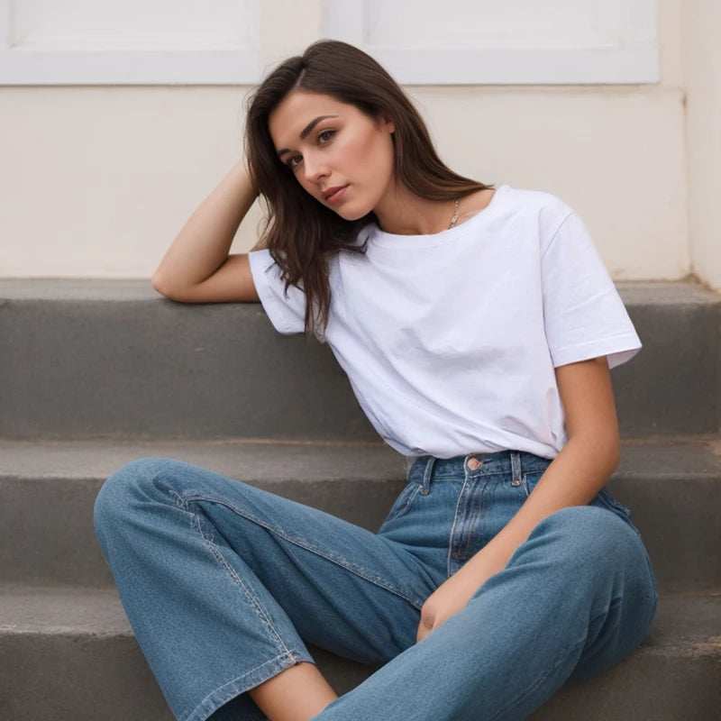 Women’s Cotton Short Sleeve T-Shirt – Soft Casual Everyday Top