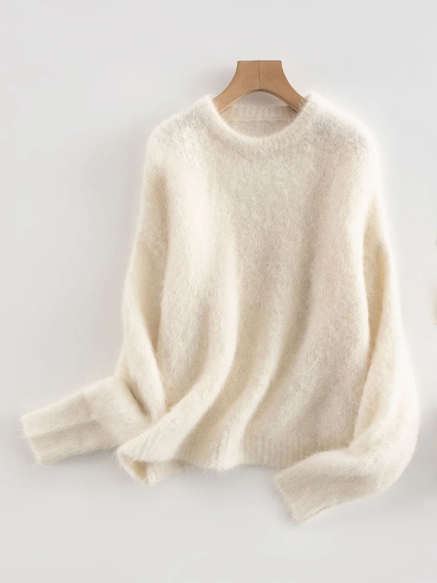 Women’s Warm Alpaca Sweater – Soft Knit Pullover for Fall & Winter