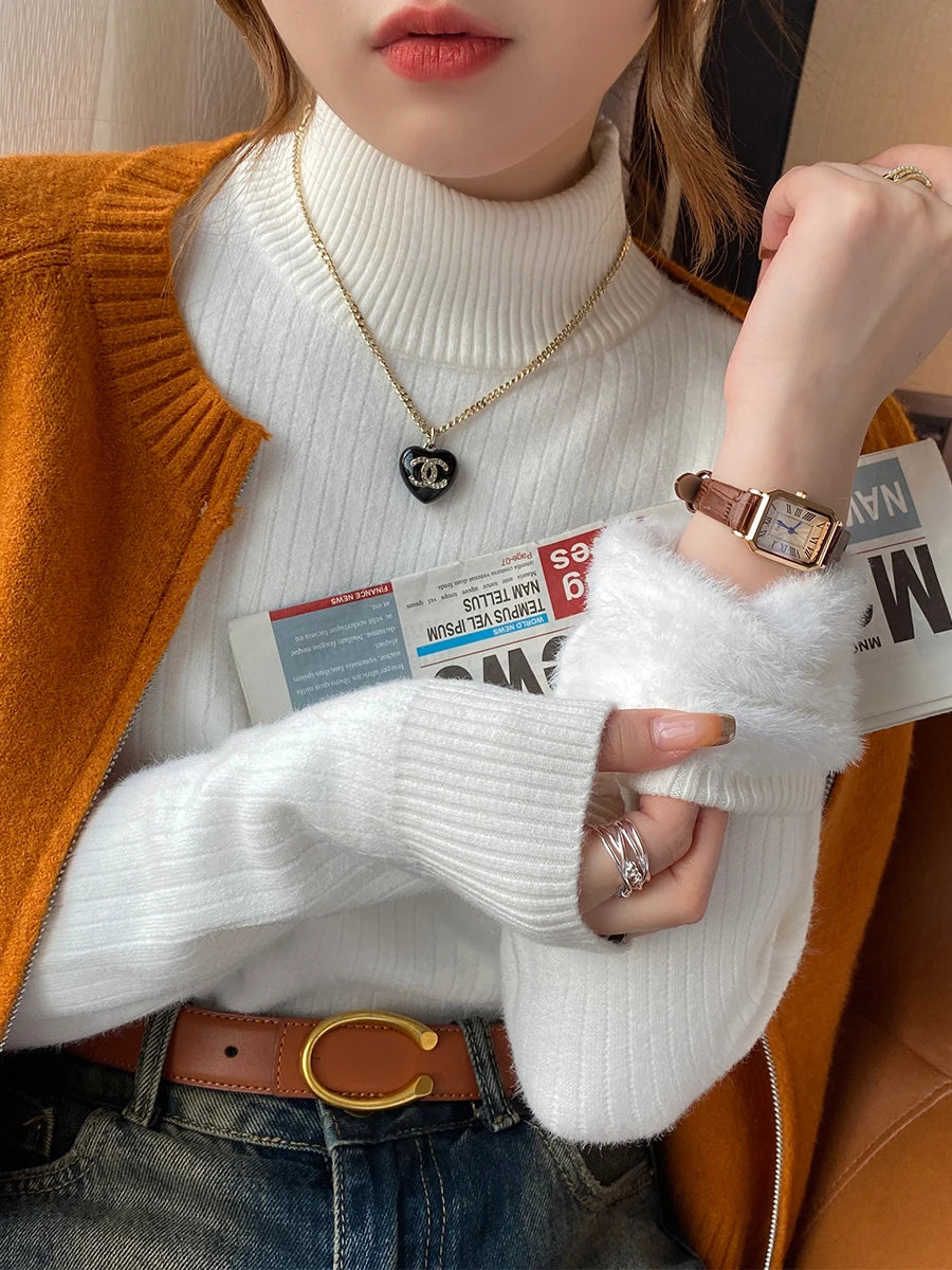 Women’s Turtleneck Winter Sweater – Warm Soft Knit Pullover
