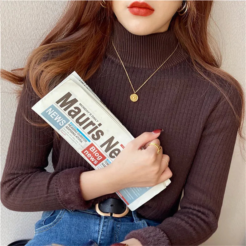 Women’s Turtleneck Winter Sweater – Warm Soft Knit Pullover