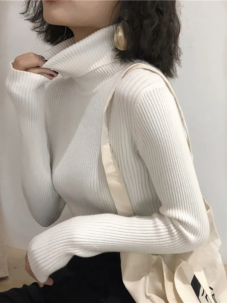 Women’s Turtleneck Sweater – Soft Warm Knit Pullover