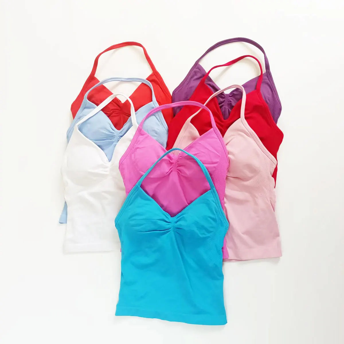 Women’s Longline Strappy Yoga Top – Sports Tank Vest for Workout & Fitness