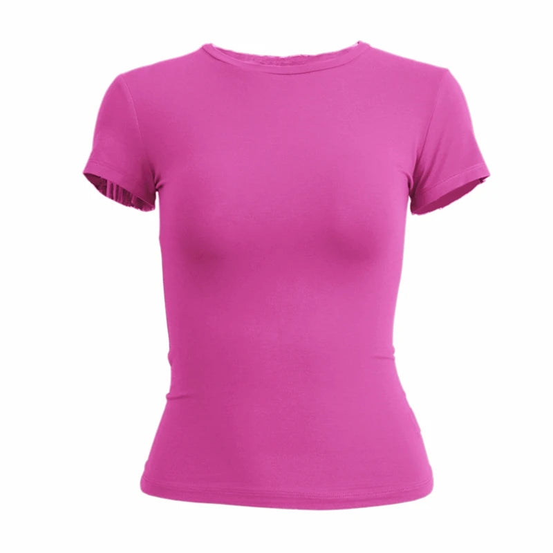 Women’s Slim Fit Short Sleeve T-Shirt – Casual Fitted Top