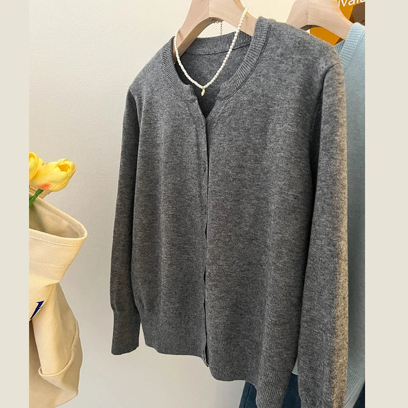 Women’s Cashmere Knit Sweater – Soft Fleece Loose Fit Short Pullover