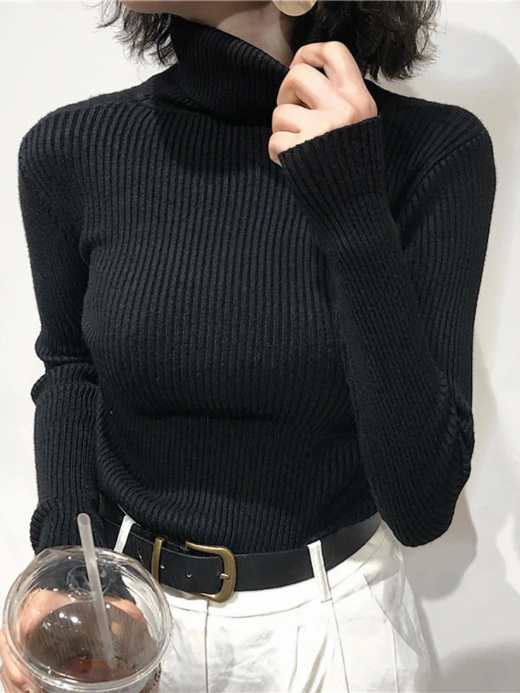 Women’s Turtleneck Sweater – Soft Warm Knit Pullover