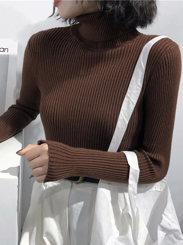 Women’s Turtleneck Sweater – Soft Warm Knit Pullover