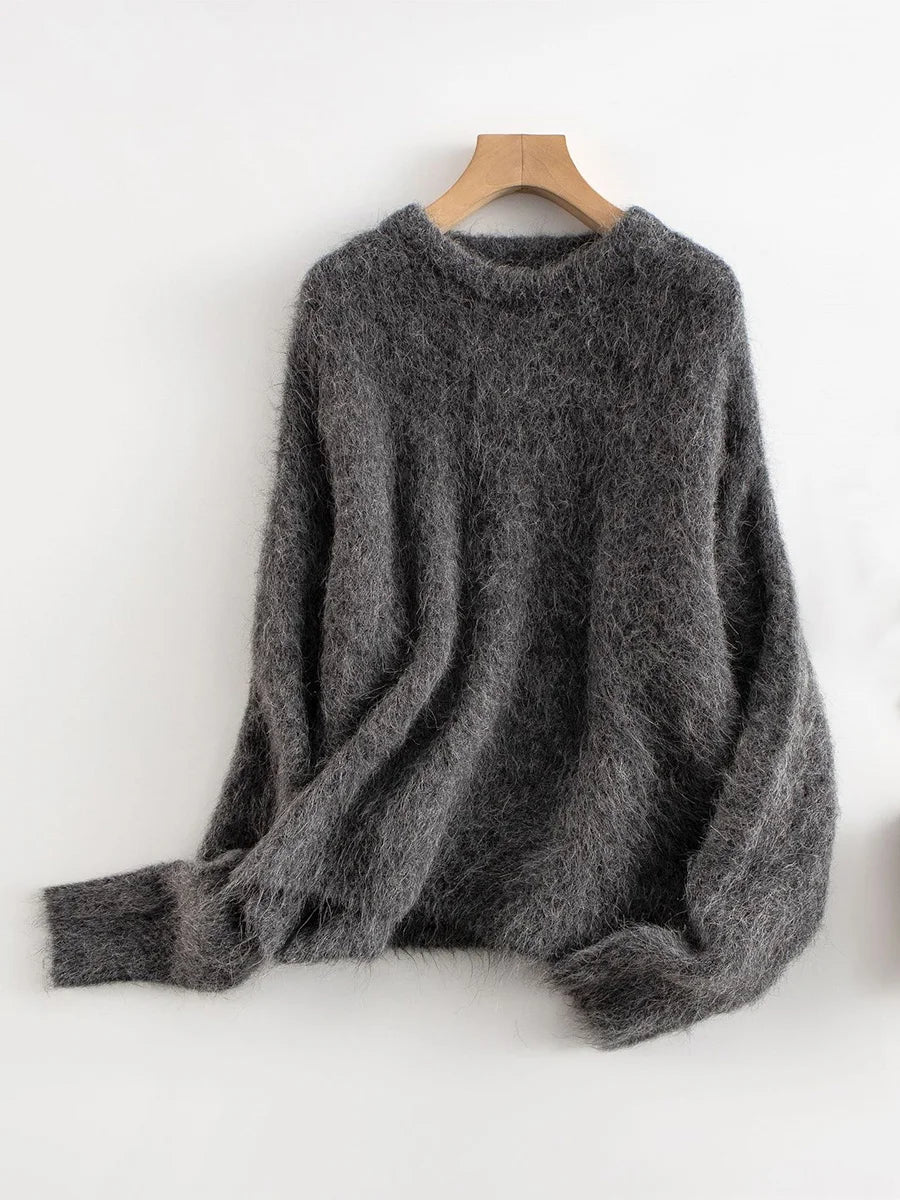 Women’s Warm Alpaca Sweater – Soft Knit Pullover for Fall & Winter
